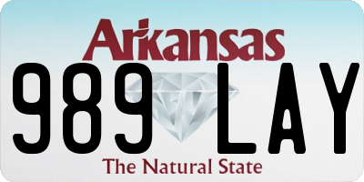 AR license plate 989LAY