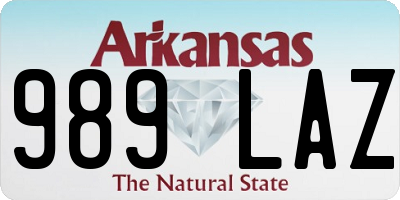 AR license plate 989LAZ