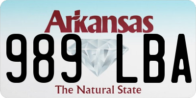 AR license plate 989LBA