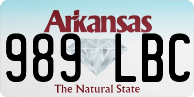 AR license plate 989LBC