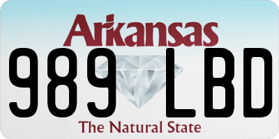 AR license plate 989LBD