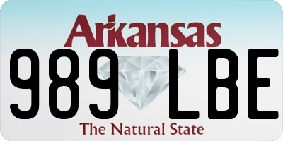 AR license plate 989LBE