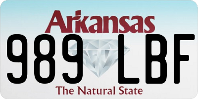AR license plate 989LBF