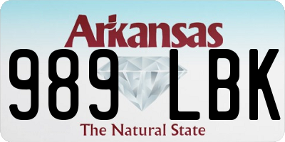 AR license plate 989LBK