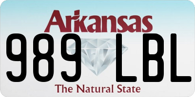 AR license plate 989LBL