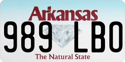 AR license plate 989LBO