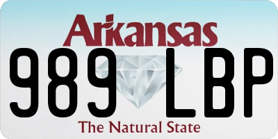 AR license plate 989LBP