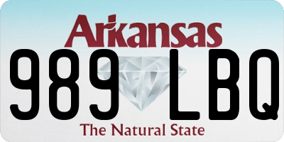 AR license plate 989LBQ
