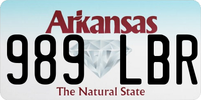 AR license plate 989LBR