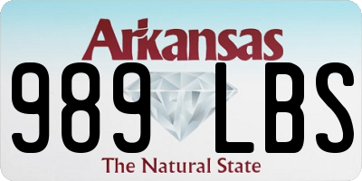 AR license plate 989LBS