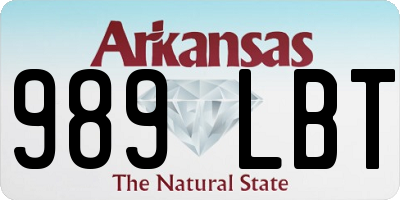AR license plate 989LBT