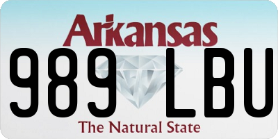 AR license plate 989LBU