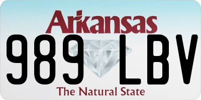 AR license plate 989LBV