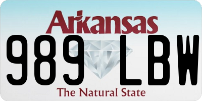 AR license plate 989LBW