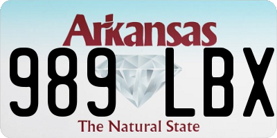 AR license plate 989LBX