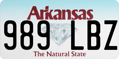 AR license plate 989LBZ