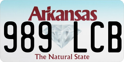 AR license plate 989LCB
