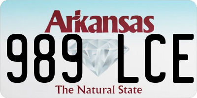 AR license plate 989LCE
