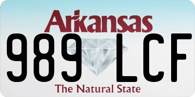 AR license plate 989LCF