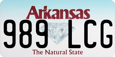 AR license plate 989LCG