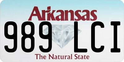 AR license plate 989LCI