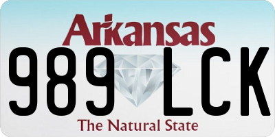 AR license plate 989LCK
