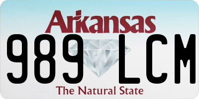 AR license plate 989LCM