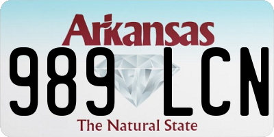 AR license plate 989LCN