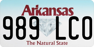 AR license plate 989LCO