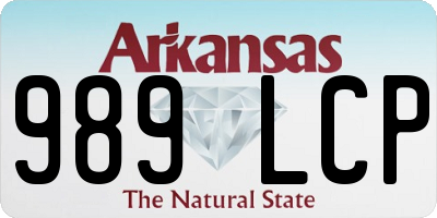 AR license plate 989LCP