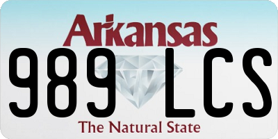 AR license plate 989LCS