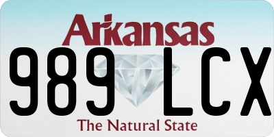 AR license plate 989LCX