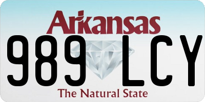 AR license plate 989LCY