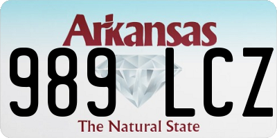 AR license plate 989LCZ