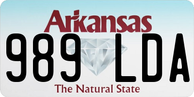 AR license plate 989LDA