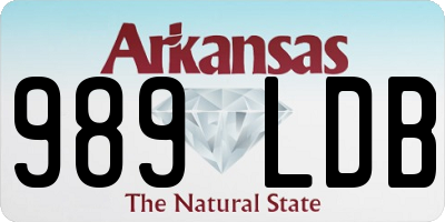 AR license plate 989LDB