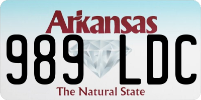 AR license plate 989LDC