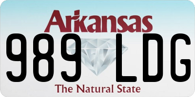 AR license plate 989LDG