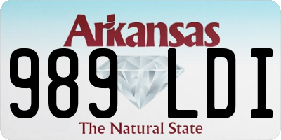 AR license plate 989LDI