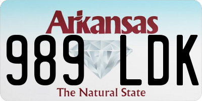 AR license plate 989LDK