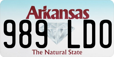 AR license plate 989LDO