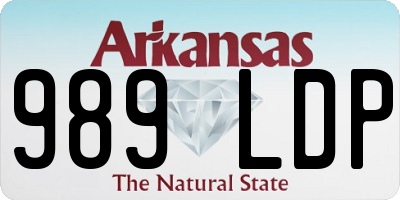 AR license plate 989LDP