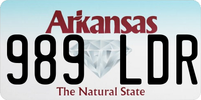 AR license plate 989LDR