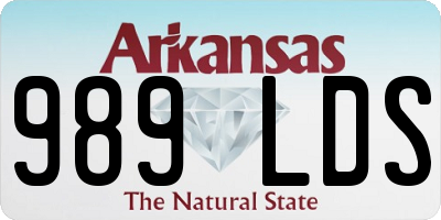 AR license plate 989LDS