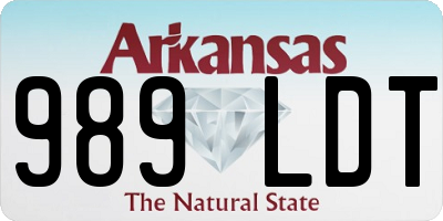 AR license plate 989LDT