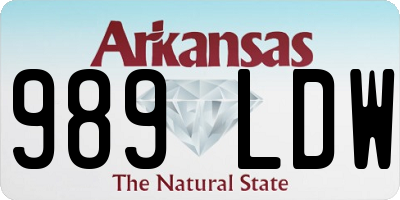 AR license plate 989LDW