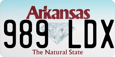 AR license plate 989LDX