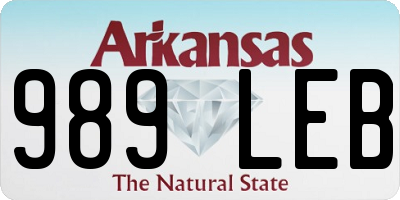 AR license plate 989LEB