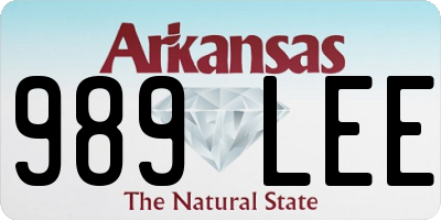 AR license plate 989LEE