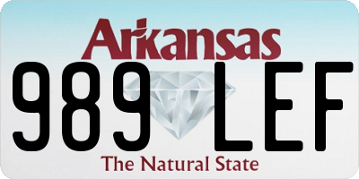 AR license plate 989LEF